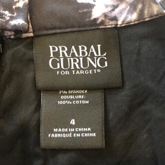 Prabal Gurung x Target Black/Grey Floral Skirt sz4 - Picture 4 of 5